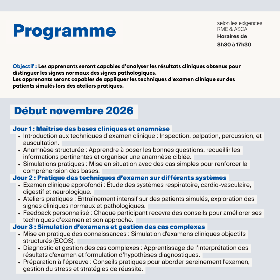 Examens Cliniques • M1 ou P4
