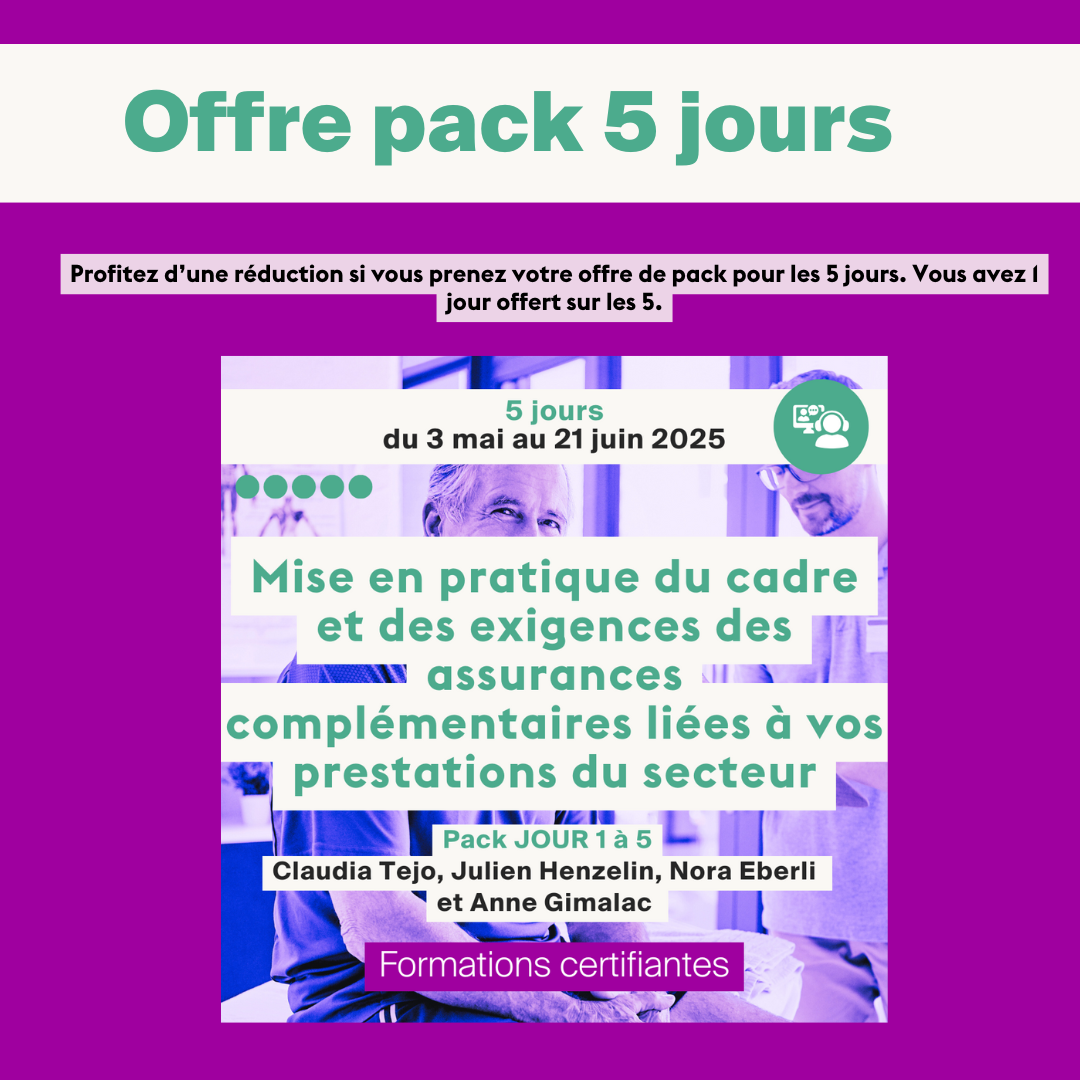 Comprendre le cadre et gérer les exigences des assurances complémentaires liées à vos prestations • En ligne synchrone