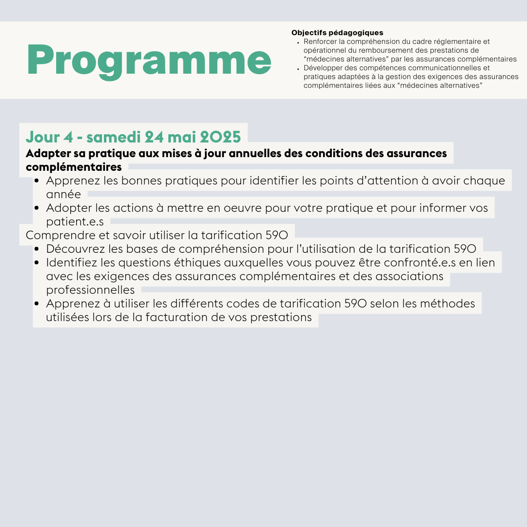 Mettre en pratique la tarification 590 et les mises à jour annuelles des assurances complémentaires • En ligne synchrone