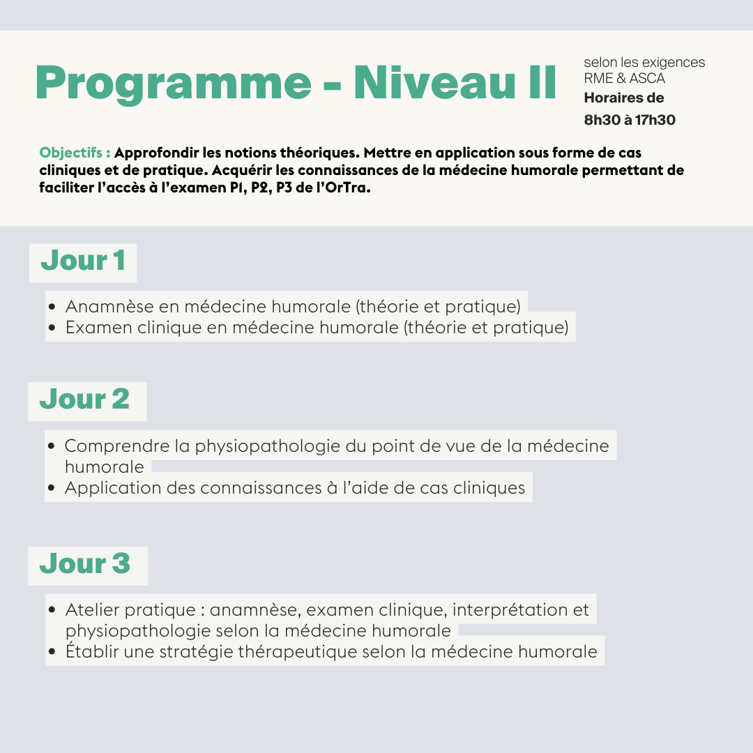 Médecine humorale • Niveau 2