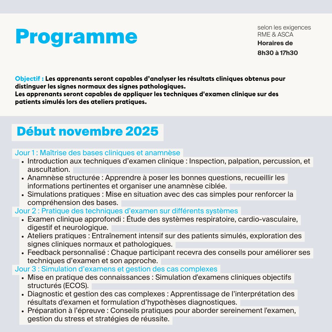 Examens Cliniques • M1 ou P4