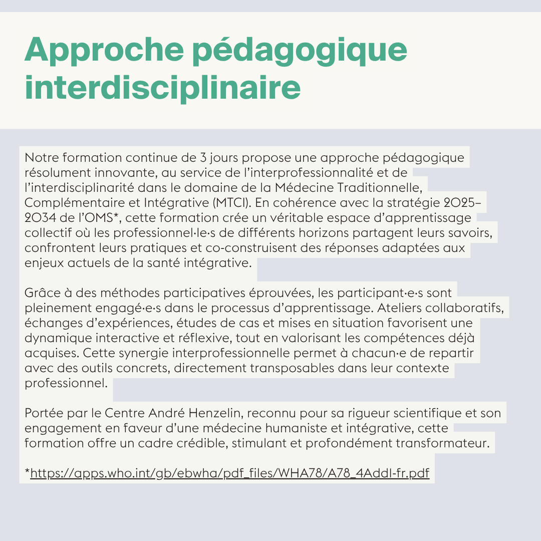 Chrononutrition en médecine intégrative et complémentaire • 3 jours