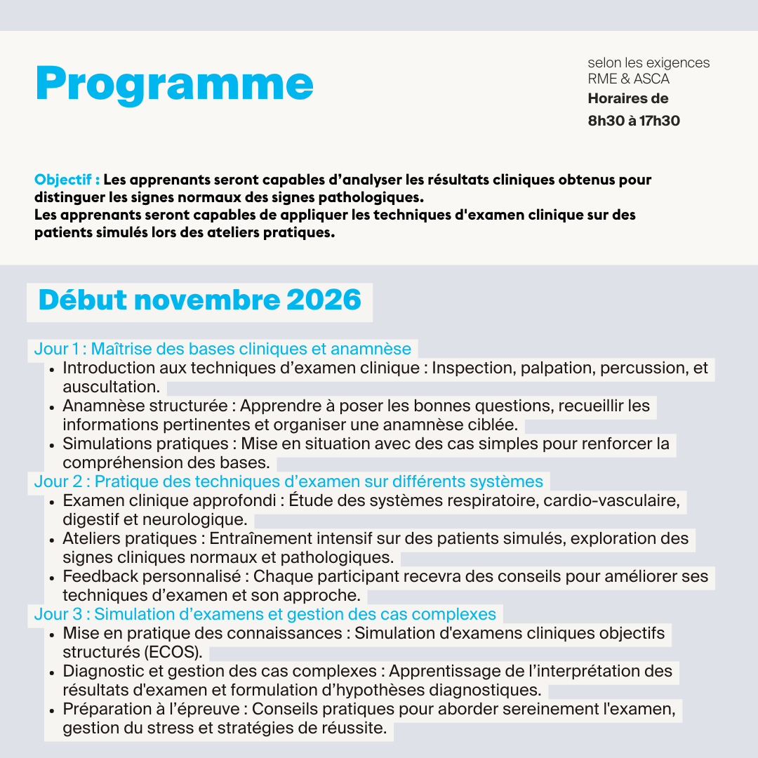 Examens Cliniques • M1 ou P4