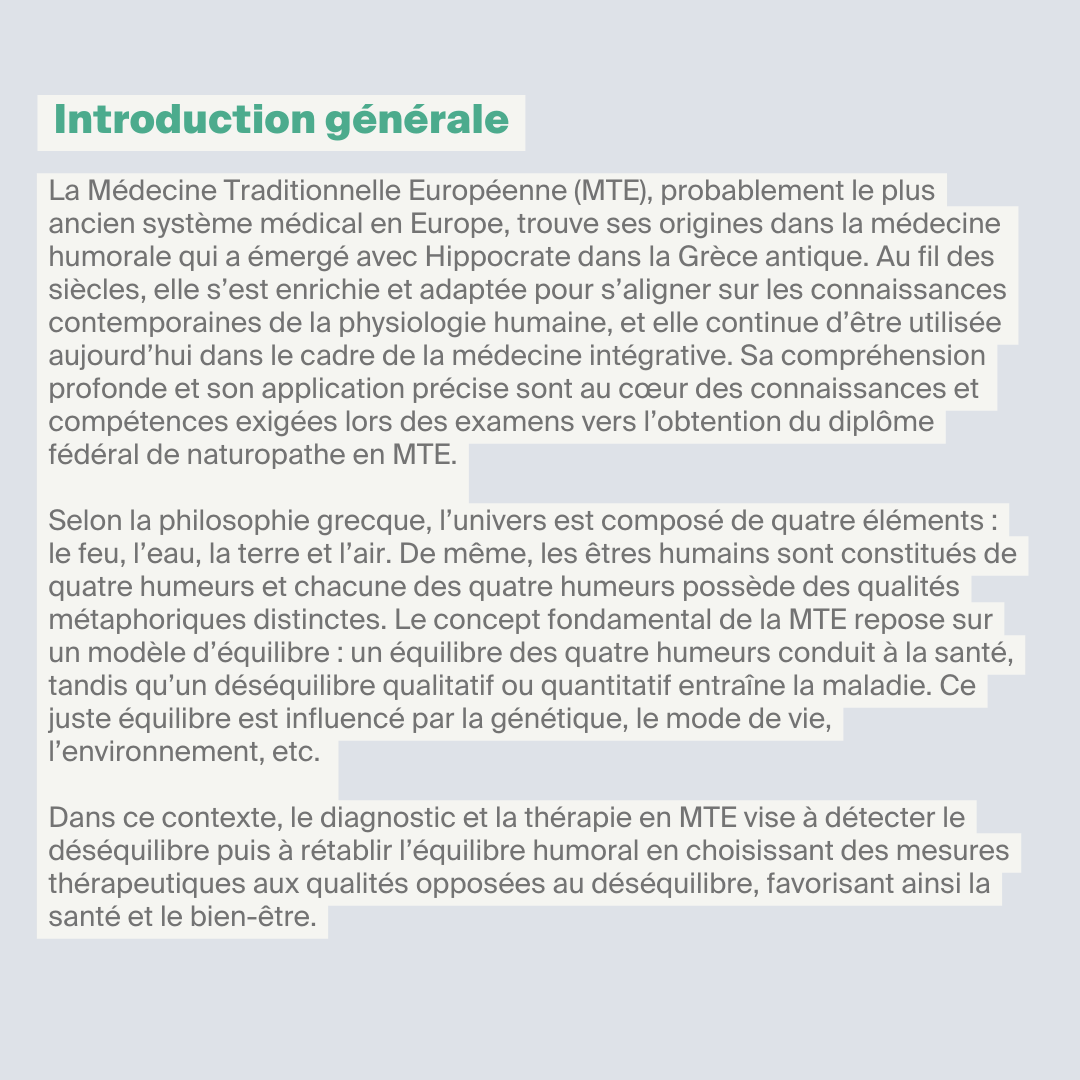 Médecine humorale • Niveau 1