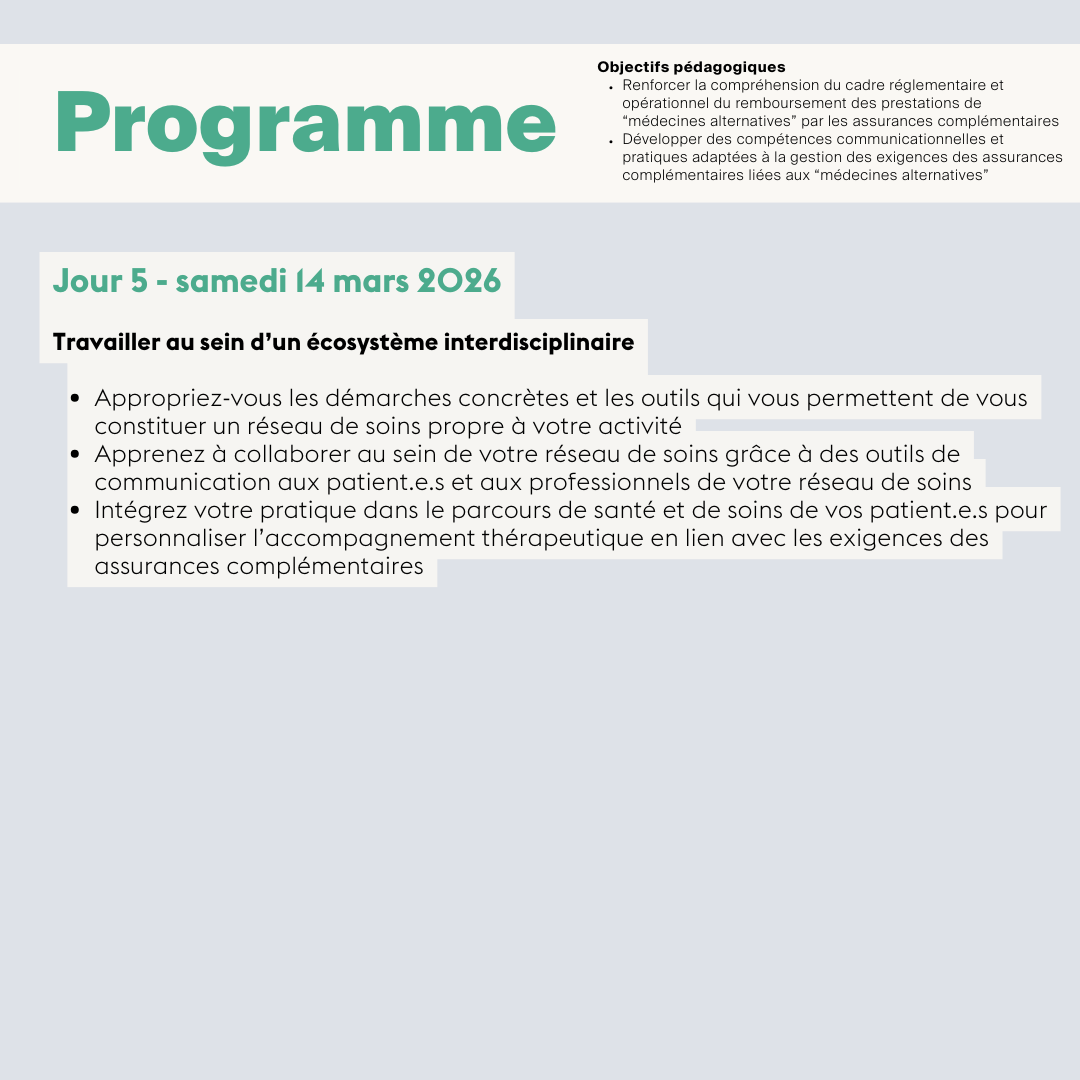 Mise en pratique du cadre et des exigences des assurances complémentaires liées à vos prestations du secteur • En ligne synchrone