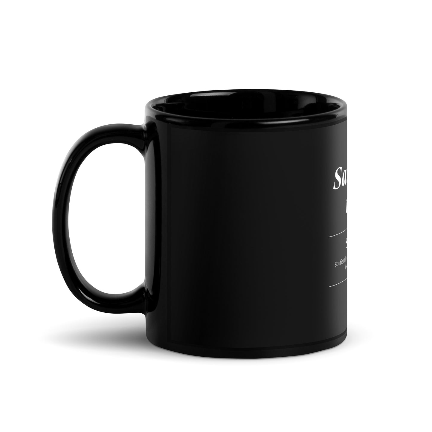 Mug brillant noir Sambucus Nigra