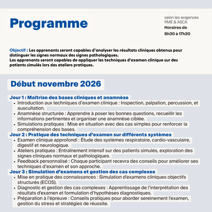 Examens Cliniques • M1 ou P4