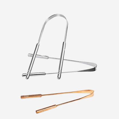 Gratte-langue - Acier inox ou cuivre