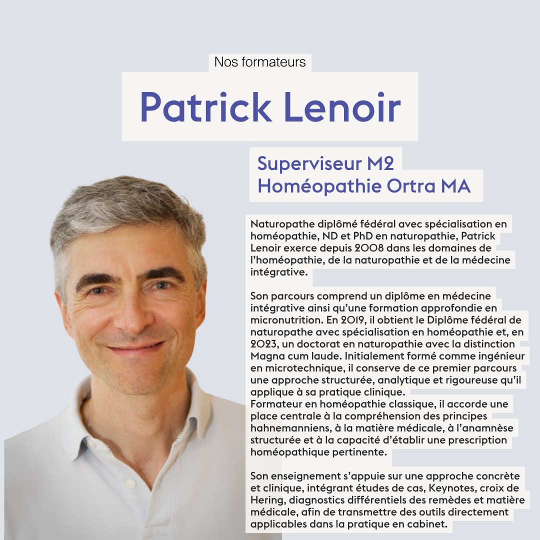 Homéopathie  pour la MTE • 6 jours