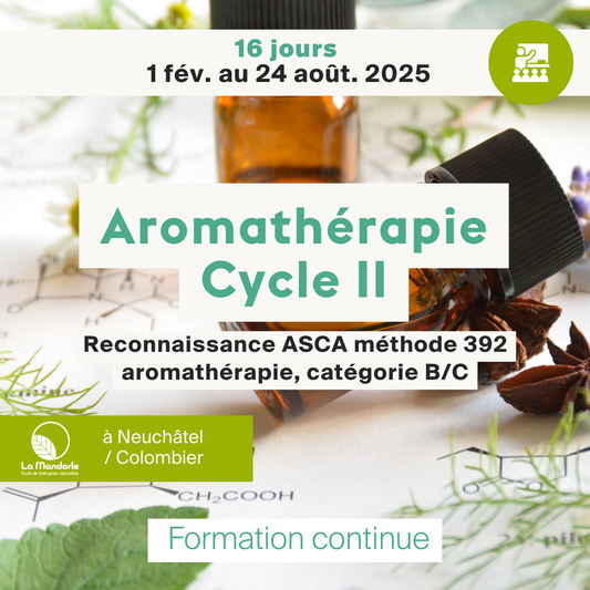 Aromathérapie - Cycle 2 • ASCA méthode 392 aromathérapie, catégorie B/C • 16 jours