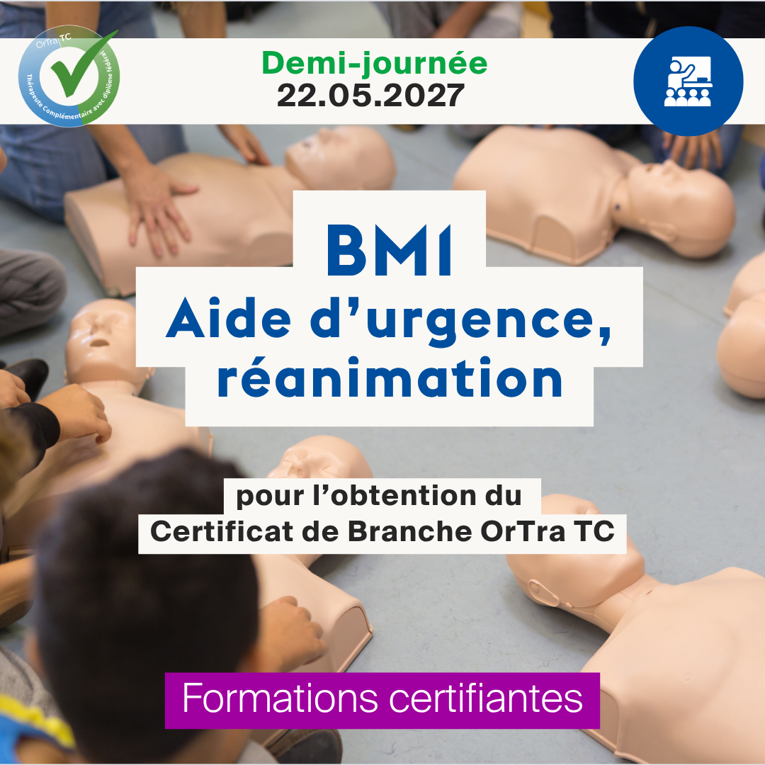 BM1 • Aide d’urgence, réanimation (BLS-AED) • 2027