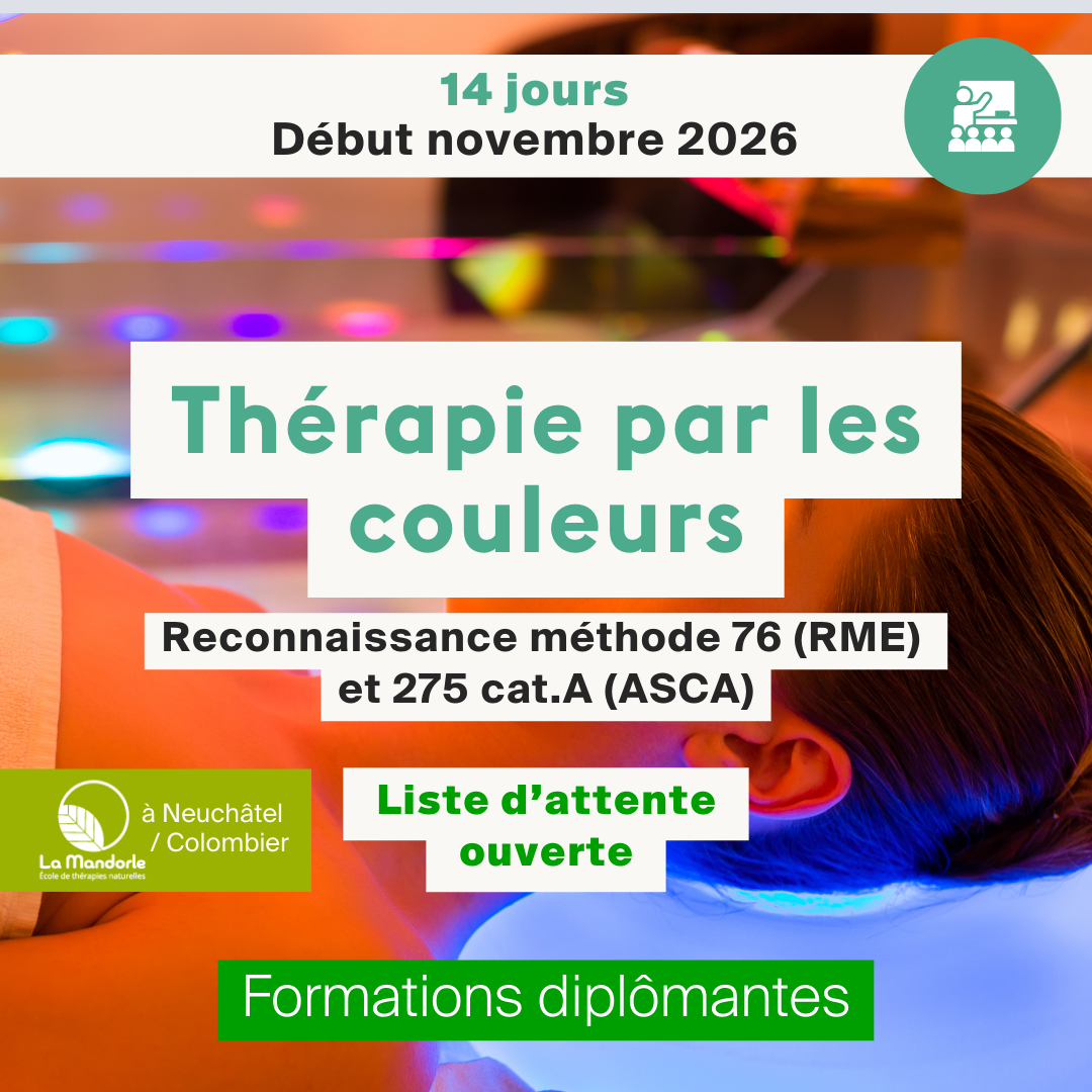 Thérapie par les couleurs  • ASCA méthode 275 et RME méthode 76 - 14 jours
