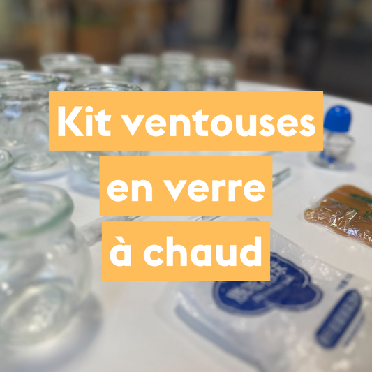 Kit ventouses en verre à chaud • 18 pièces en verre épais