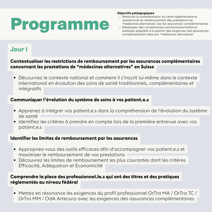 Mise en pratique du cadre et des exigences des assurances complémentaires liées à vos prestations du secteur • En ligne synchrone