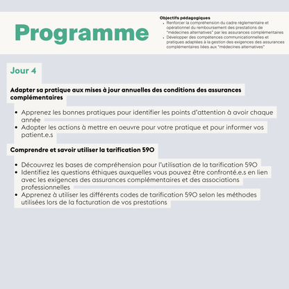 Mise en pratique du cadre et des exigences des assurances complémentaires liées à vos prestations du secteur • En ligne synchrone