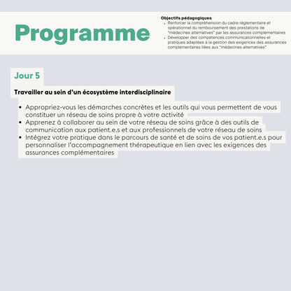 Mise en pratique du cadre et des exigences des assurances complémentaires liées à vos prestations du secteur • En ligne synchrone