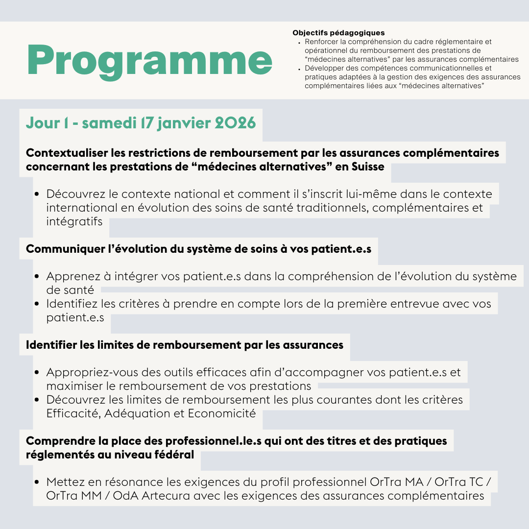 Mise en pratique du cadre et des exigences des assurances complémentaires liées à vos prestations du secteur • En ligne synchrone