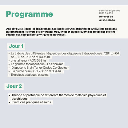 Diapasons thérapeutiques • Novembre 2026 • 2 jours